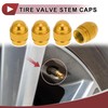 HEROFFIX 4 Pcs Mini Bullet Style Tire Valve Stem Caps