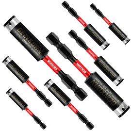 Geinxurn 3Inches Impact Magnetic Screwdriver Bit Holders, 8PACK Extension Socket Drill Bit Holder S2 Alloy Steel Hex Shank Quick-Change Drill Bit Guide