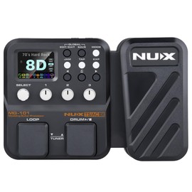 NUX MG-101 Multi Effects Pedal, 25 Classic Amp Models,512 samples IR Resolution, 46 Effects, Easy Live Streaming