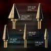 ZELCAN Step Drill Bits, HSS 5PCS Titanium Step Drill Bit