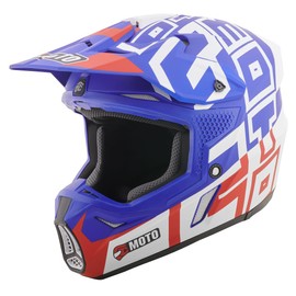 FC-Moto Flex Motocross Helmet, Blue/Red/White, XL