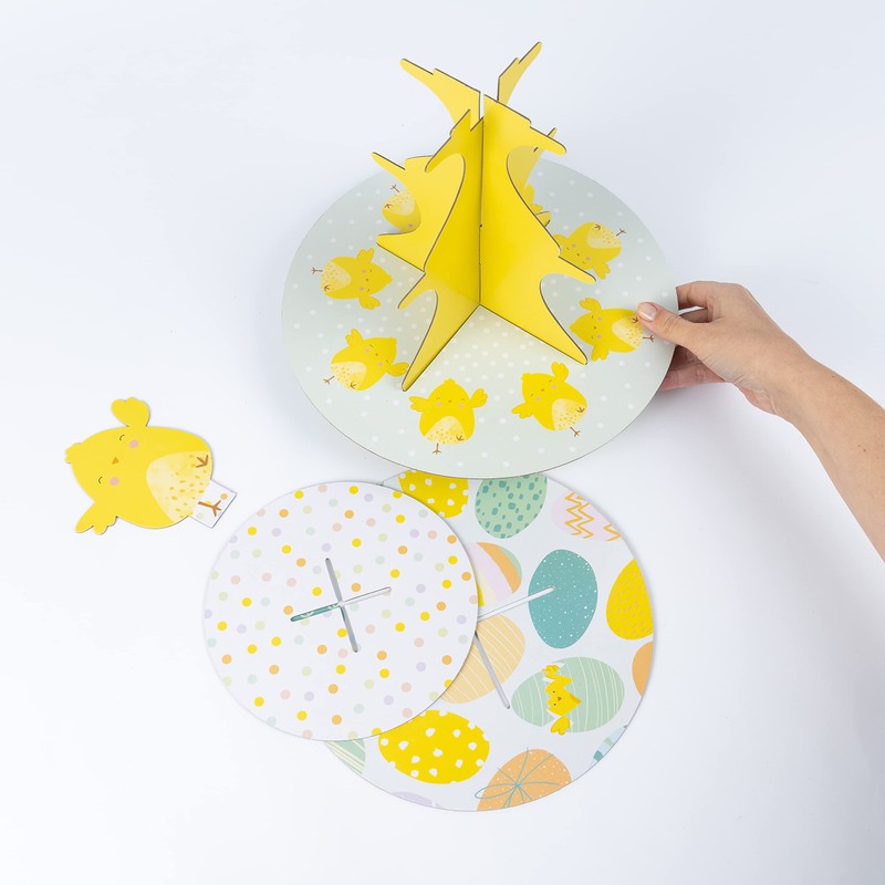 3 Tier Easter Cupcake Stand Muffin Holder Cardboard Egg Rack