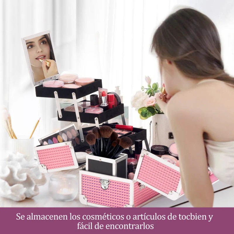 Neceser Maletín Reforzado Cosmetiquera Portátil Con Correa