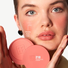 3INA MAKEUP - The No-Rules Powder 210 - Coral pink 3-in-1 Compact Powder with Hyaluronic Acid and Ceramides - Soft Formula