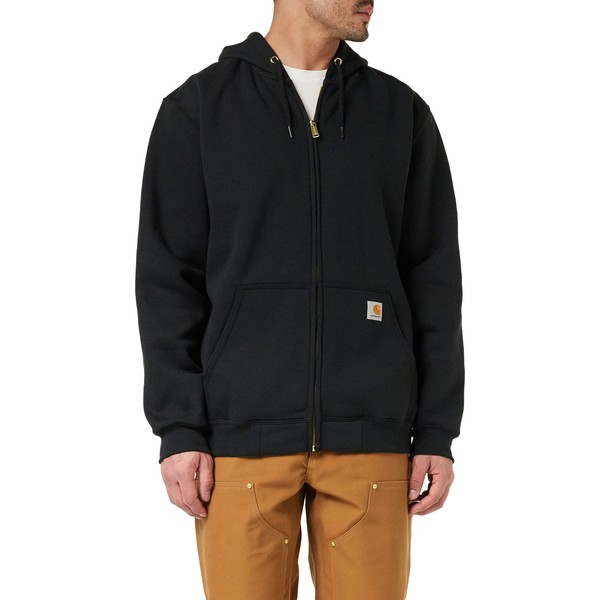 Carhartt K122 Sweatshirt à capuche avec fermeture Éclair avant , noir , M