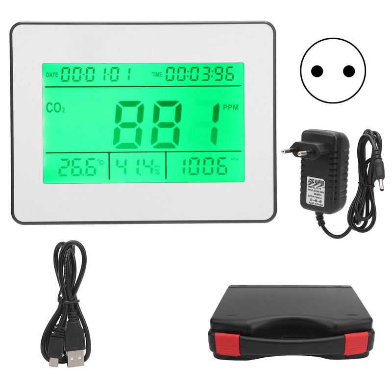 TL‑2000A Multifunctional CO2 Meter Temperature Humidity Recorder Air Quality Monitor