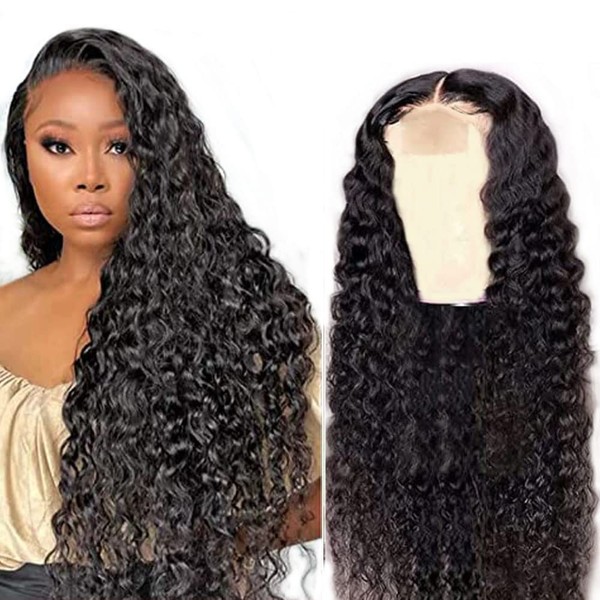 Lace Front Wig Human Hair Curly Wig Real Hair Wig with Baby Hair 150% Density Pre Plucked Free Part Wig Brazilian Remy Hair Unprocessed Virgin Real Hair Wig for Women 24 Inches