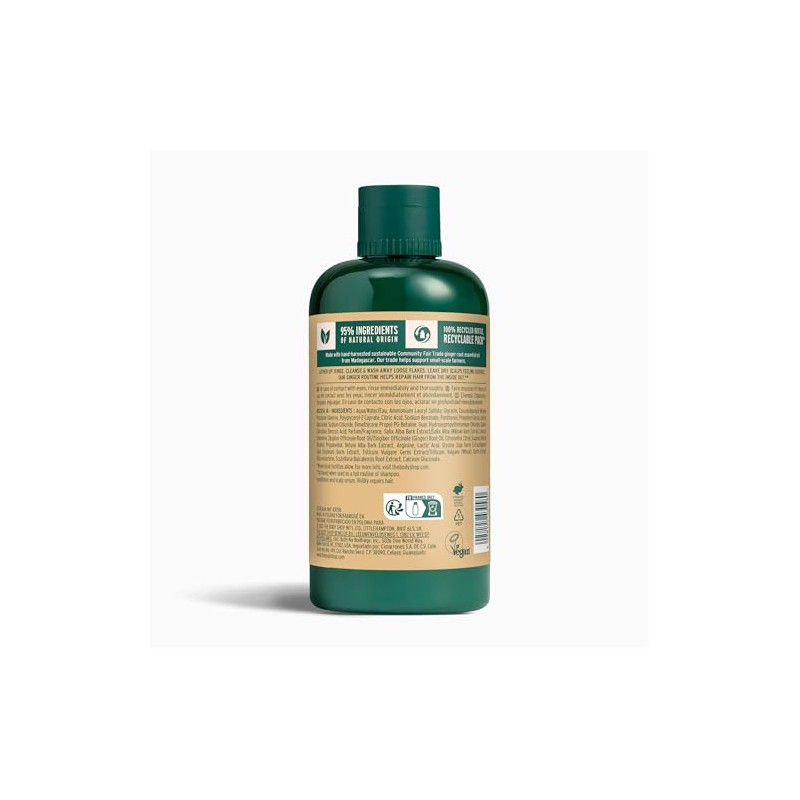 The Body Shop Ginger Anti Dandruff Shampoo, Green, Honey, 400