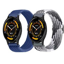 SUGARJAR Braided Bands Compatible with Garmin Venu 3/Venu 2 45mm,22mm Nylon Straps for Garmin Vivoactive 4(45mm),Forerunner 255/265