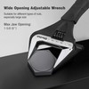 DURATECH 8-Inch Adjustable Wrench, Wide Jaw Opening Black Oxide Finish