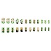 24Pcs St. Patrick Day Nails Shamrock Press on Nails Medium