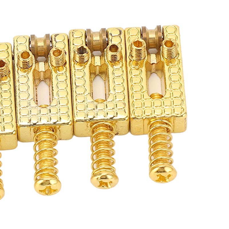 6Pcs Guitar Bridge Roller Saddles Height Adjustable Vintage Style Electric