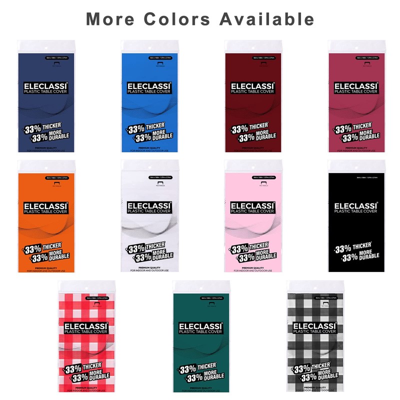 Gold Confetti 6 Pack Premium Disposable Plastic Tablecloth 54 x