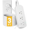 Unbranded Surge Protector Power Strip 3 Outlets 3-10ft Extension Cord