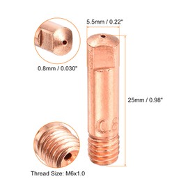 HARFINGTON 10pcs MIG Welding Gun Contact Tip 0.030" Copper MIG Welder Contact Tips Welding Gun Replacement Accessories for MB-15AK MIG Welding Torch