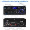 yusvwkj Bluetooth Amplifier, AK-45 2 Channel HiFi Amplifier Bluetooth 5.0
