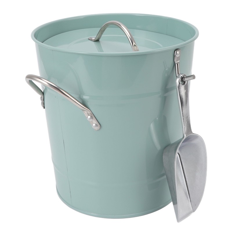 Round Ice Bucket Multipurpose Safe Galvanized Ice Buckets with Lid