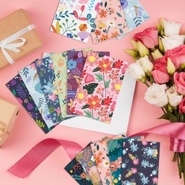 12 Pack Floral Mini Pocket Notepad, Colorful Small Flower Cover Linear Sticky Notes, 3.15x4.92 Inch Memo Notepad, 16 Pages