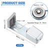 sourcing map 4Pcs Sliding Barn Door Floor Guide, 35-58mm Adjustable