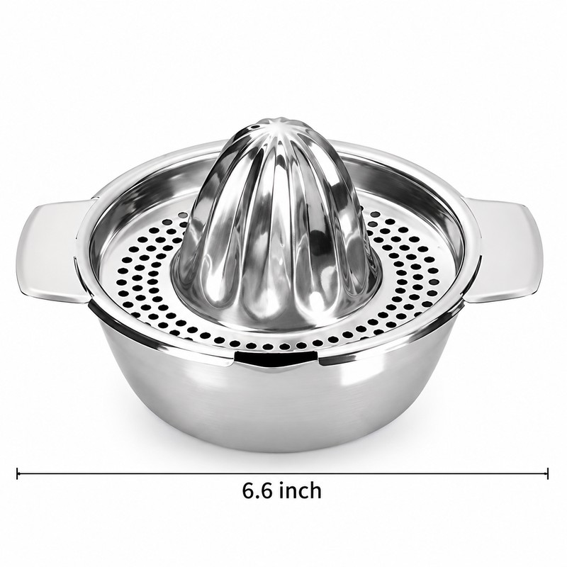 Manual Citrus Juicer for Fresh Juice – 43.96 oz Stainless