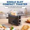 Elite Gourmet ECT118B Cool Touch Single Slice Toaster, 6 Toasting