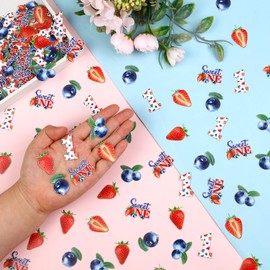 Berry First Birthday Party Decorations 200pcs Strawberry and Blueberry Sweet One 1st Birthday Confetti Fruit Theme Table Decorations Berry Sweet One 1st Birthday Party Decorations for Girls