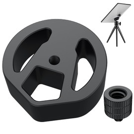 CAMWAY Starlink Mini Tripod Adapter - Aluminum Alloy Tripod Adapter 1/4"-20 and 3/8"-16 Threads, Starlink Mini Satellite Dish Mount Adapter for Universal Tripods/Fixing Clamp on RVs/Camping/Outdoor