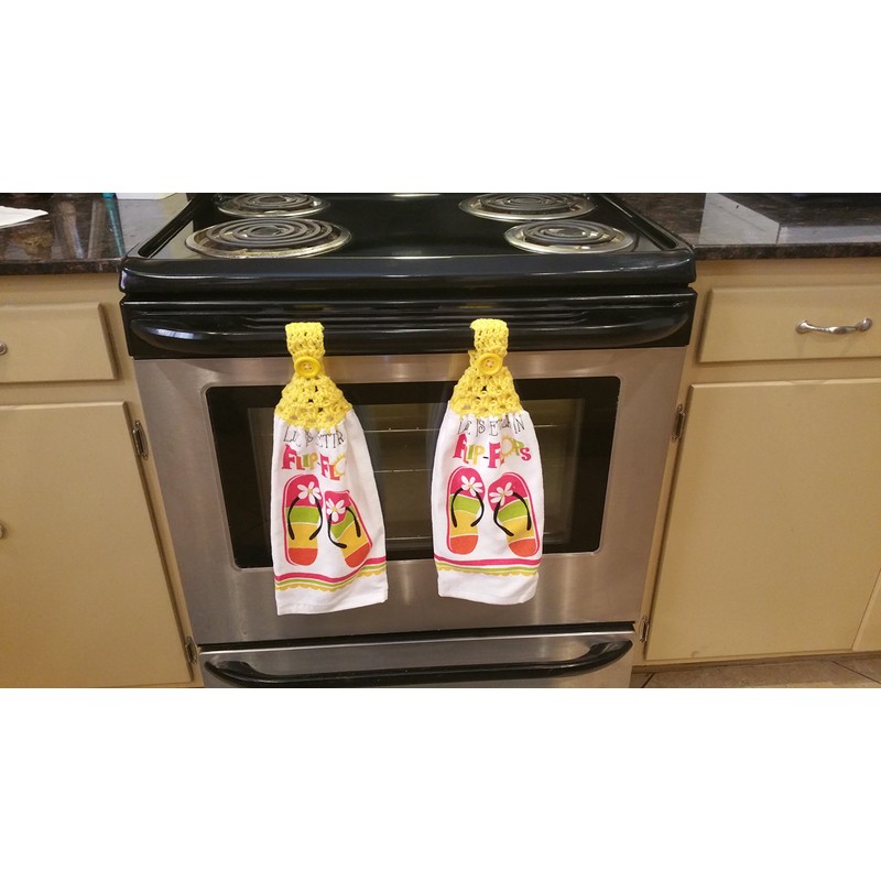 Handcrafted Buff Crochet Topped Eat Drink & Be Happy Chef