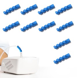 10 Pack Oxygen Tube Support Crimp Straightener, Oxygen Tubing Support for Oxygen Concentrator & Tank, 3 Colors, Fix Kinks in Oxygen Tubing Connectors, Oxygen Supplies & Cannula Accessories (Blue)