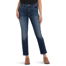 KUT from the Kloth Reese High-Rise Fab Ab Ankle Straight Jeans in Enchantment Enchantment 14 25