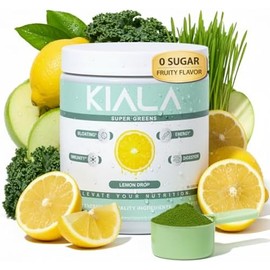 Kiala Nutrition Super Greens, polvo de verduras orgánicas con espirulina y clorella para la digestión, la salud intestinal, la inmunidad y la