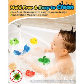 Water Splash Ball for Children, Baby Tub Water Toys, Bath Toy for Children, Water Toys Birthday Gift for Boys/Girls (Dinosaur & Crocodile)