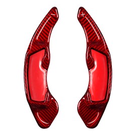[T-carbon] For Subaru Paddle Shift Cover Real Carbon Shift Paddle Extension Subaru Accessories Legacy WRX Levogue Impreza Forester XV BRZ 86 ZN6 BRZ ZC6 (Red)