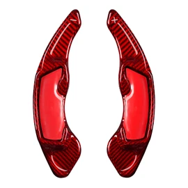 [T-carbon] For Subaru Paddle Shift Cover Real Carbon Shift Paddle Extension Subaru Accessories Legacy WRX Levogue Impreza Forester XV BRZ 86 ZN6 BRZ ZC6 (Red)