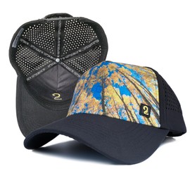Mountain Trucker Hat for Men, Water-Resistant & Breathable, Lightweight, Design with Moisture-Wicking Pad - Performance Hat for Hiking, Running, and Outdoor Adventures