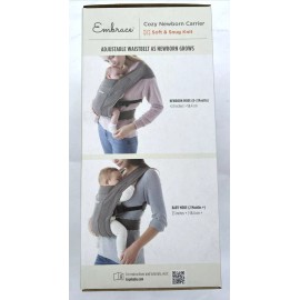 Ergobaby Embrace Cozy Knit Newborn Baby Wrap Carrier, Pure Black
