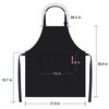 APRONPANDA Professional Adjustable Black 100% Cotton Apron with 2 Pockets
