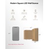 Tubicen Gold Wall Sconces Square Indoor Hardwired Dimmable Movie Theater