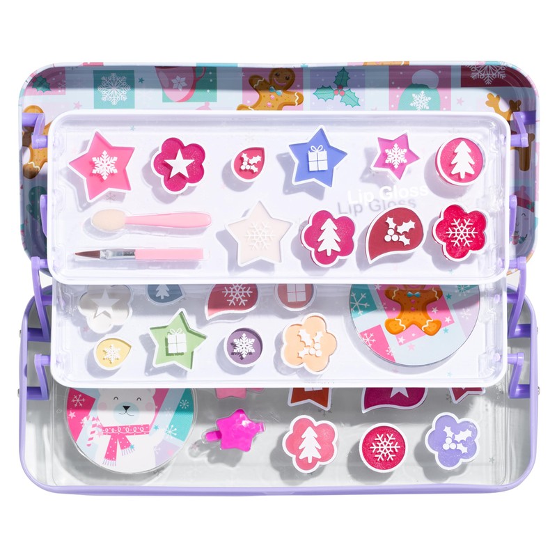 Lip Smacker 3-Tier Lip & Face Tin Gift Set, Lip