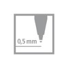 STABILO STABILO 3 Stück Kugelschreiber, einziehbar, Punktball, Strichbreite 0,5 mm,