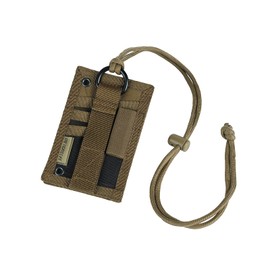 OneTigris Tactical ID Card/Pass/Badge Holder with Neck Strap, brown