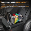 HQPASFY Center Console Safe Vault Safe Box with Fingerprint Lock