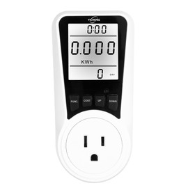 YICHENG Multifunctional YC05-US Energy Meters Socket Wattmeter Power Monitor for US with Electricity Consumption Meter,Let it Help You Better Control Your Electricity Bills. (White Backlight)