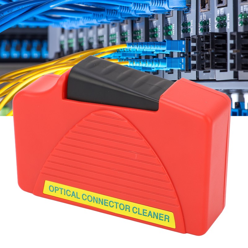 Red Optical Fiber Cleaning Box Compact Lightweight SC FC LC