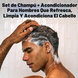 Dr. Squatch Paquete de Cabello Natural para Hombres - Cabello Saludable y de Aspecto Abundante - Champú de Alquitrán de Pino (8 fl oz), Acondicionador de Alquitrán de Pino (11.5 fl oz)