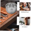 VICASKY 2pcs Double Layer Stainless Steel Shaving Soap Bowl Shave