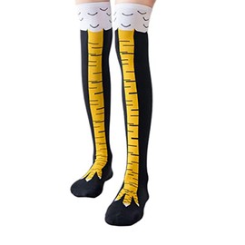 Wrahonbi Novelty Funny Crazy Socks Chicken Leg Socks Womens Mens Kids Knee-High Stocking Stuffers for Adult Teen Xmas Gifts