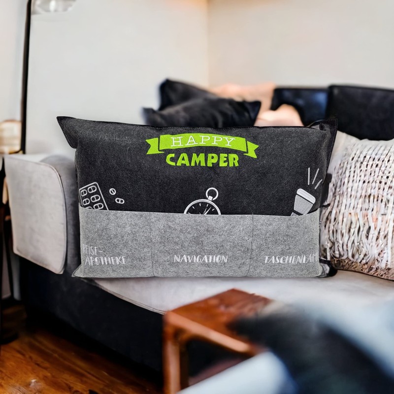BUSDUGA 4128 Camper Cushion with 3 Pockets 57 x 37
