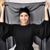 Besforta 2Pcs Women Instant Chiffon Hijab with Built-in-Magnet and Sewn