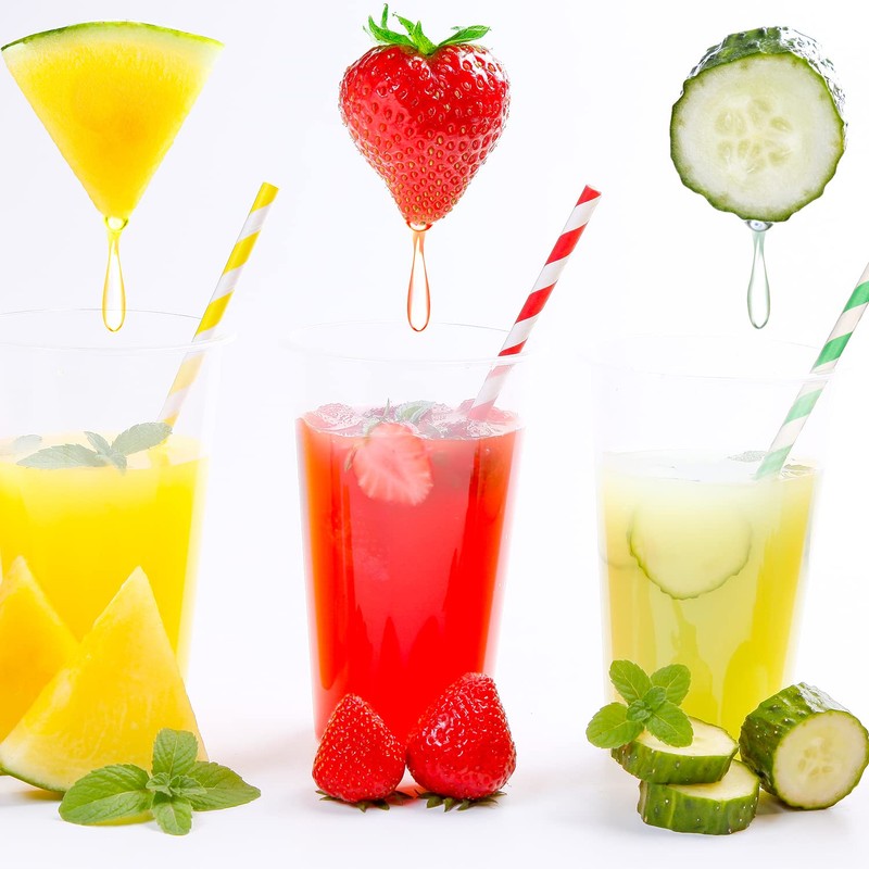 100 Pack Paper Straws, Party Straws Disposable Straws Biodegradable Recyclable